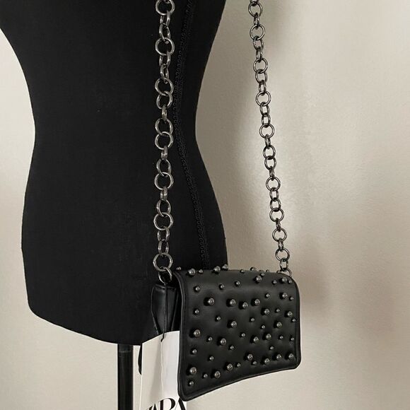 NWT Zara Beaded Crossbody Bag - Picture 4 of 8